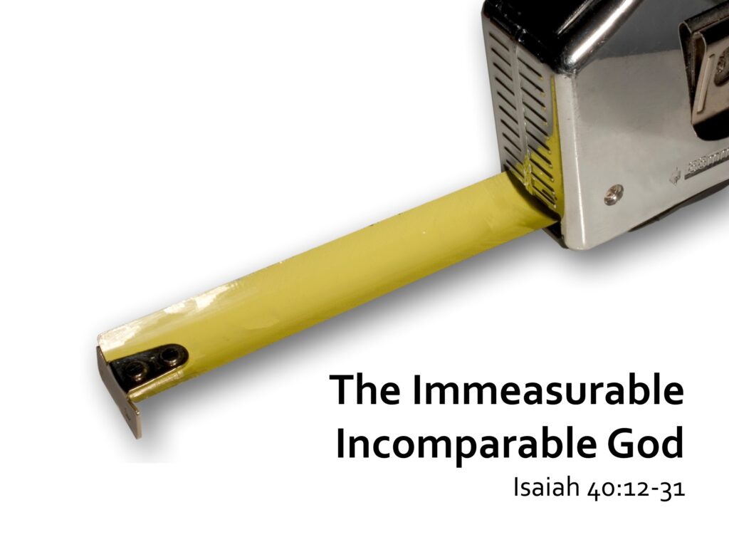 The Immeasurable Incomparable God